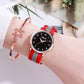 Luminous Starry Sky Watch Ladies Casual Rainbow Canvas