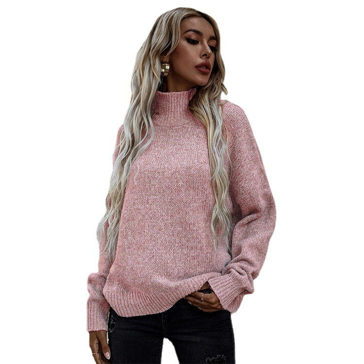 Loose Round Neck Pullover Cable-knit Sweater Women's Clothing
