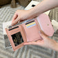 Women's Bow Short Three-fold Snap Button Wallet