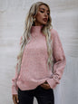 Loose Round Neck Pullover Cable-knit Sweater Women's Clothing