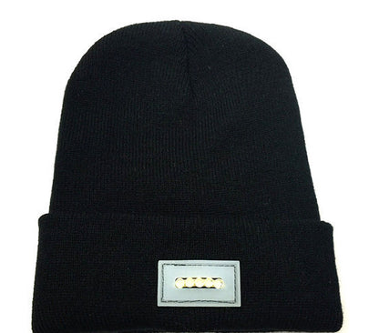 Acrylic Wool Knitted LED Lamp Cap Spring Men's And Women's Outdoor Lighting Luminous Cap